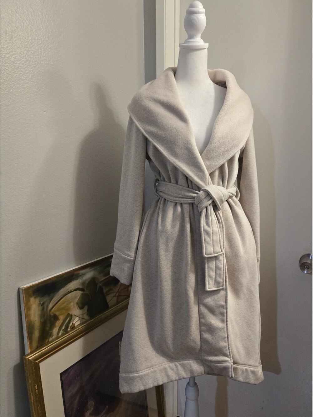 UGG WOMEN DUFFIELD II OATMEAL HEATHER LUXURIOUS COZY ROBES Size Small
